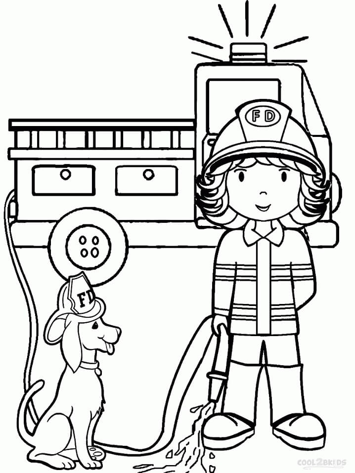 Firefighter Color Pages