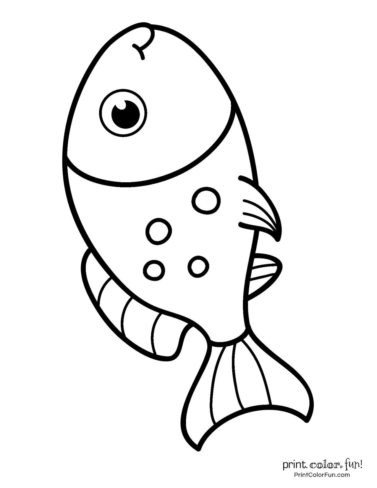 fish coloring pages free