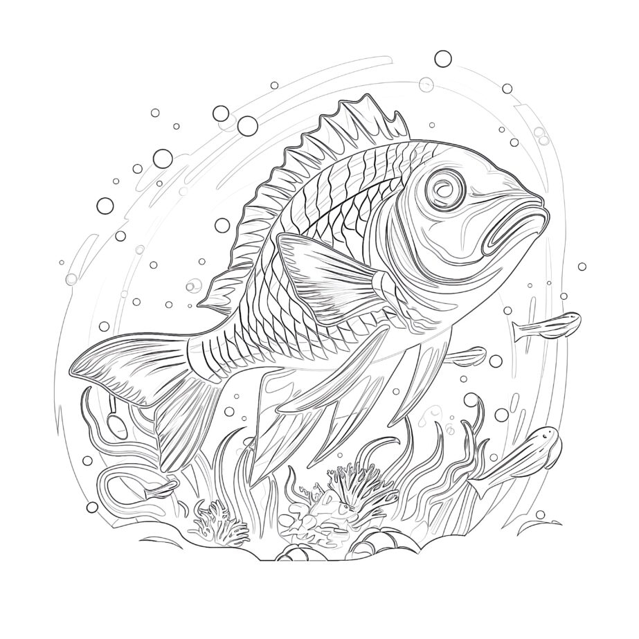 Fish Coloring Pages Free Printable Coloring Pages Mimi Panda