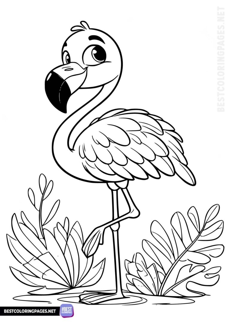 flamingo coloring pages free