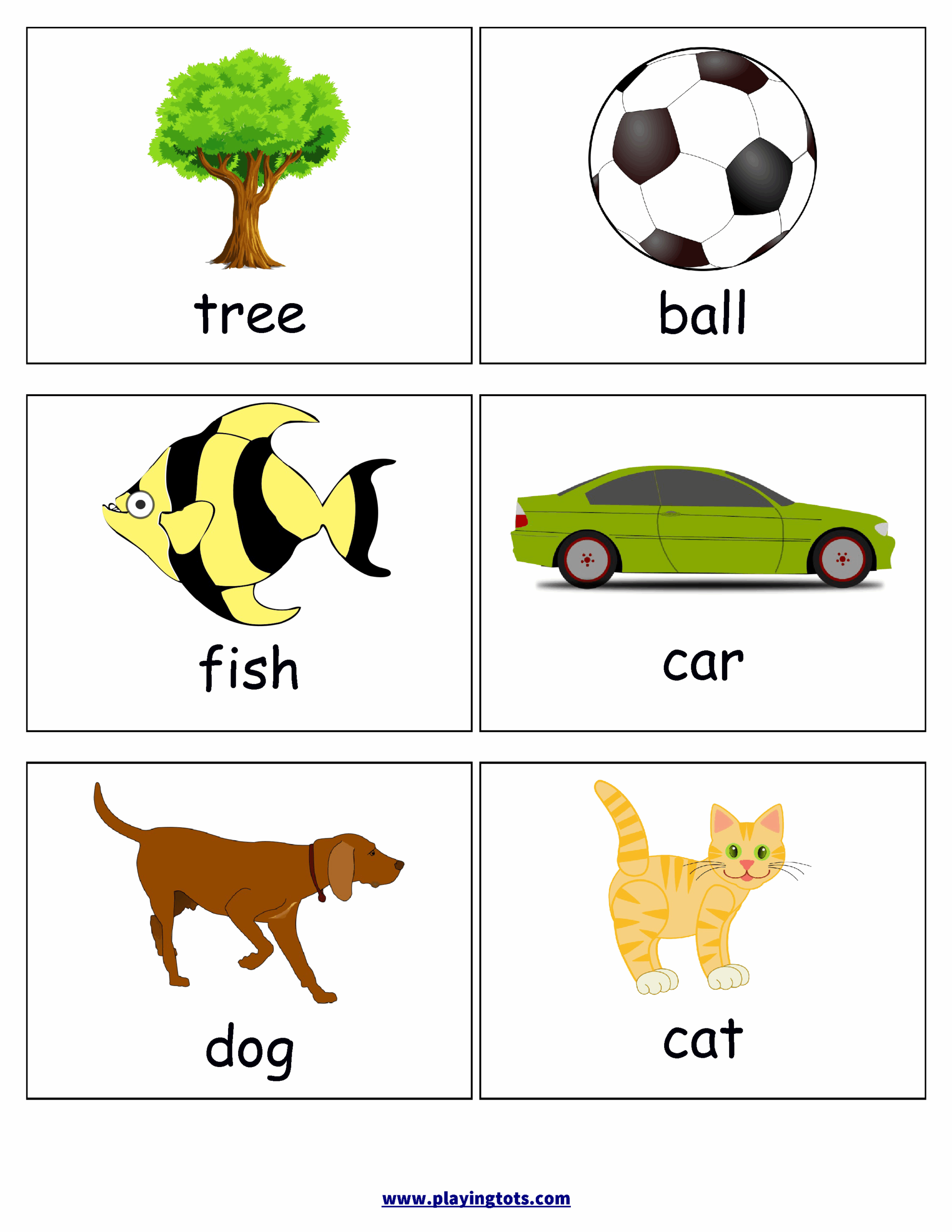 Flash Cards For Toddlers Printable Flash Cards