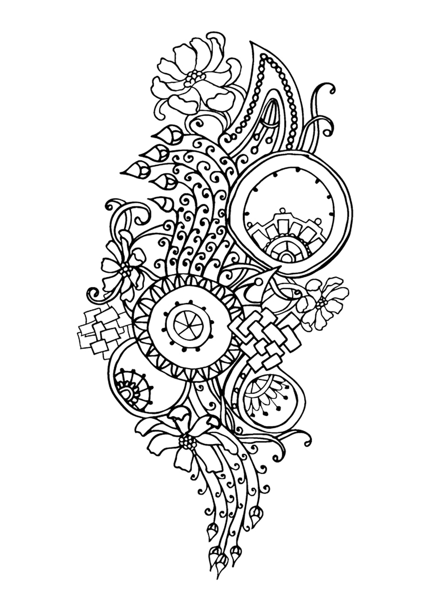 free coloring pages adults flowers
