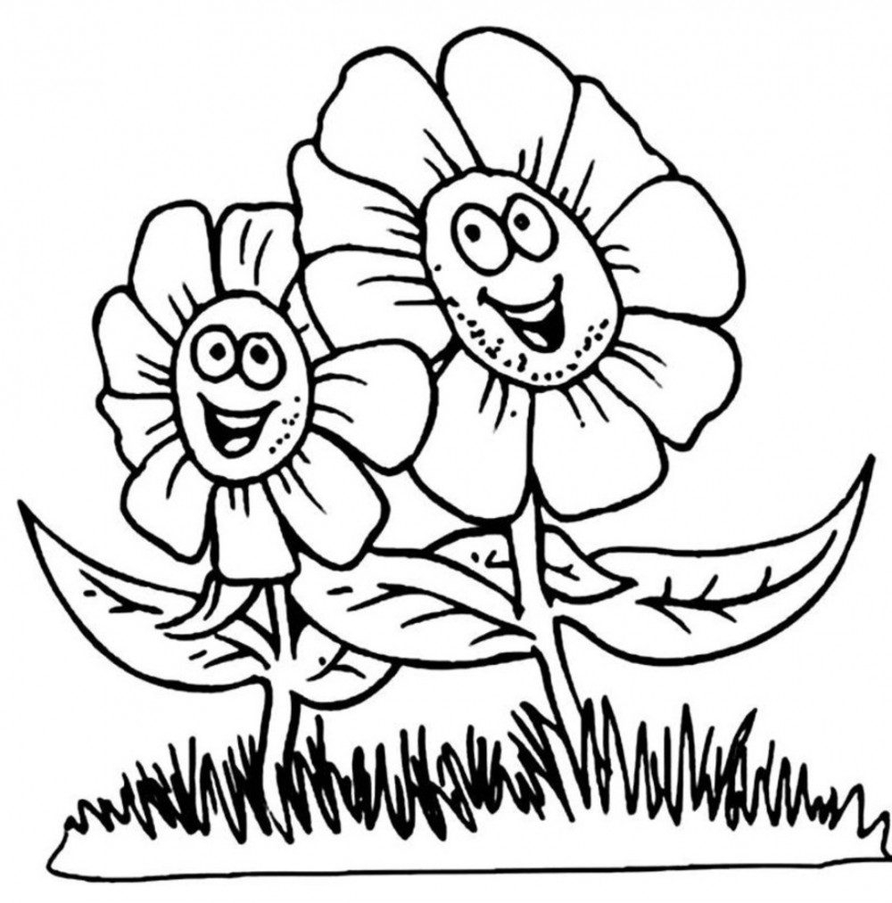 Flower Coloring Pages For Preschoolers Coloring Book 
