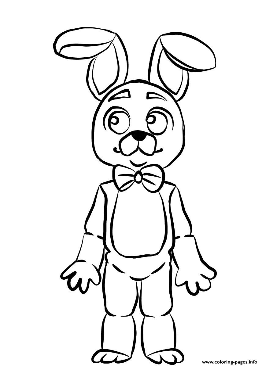 Fnaf Bonnie Coloring Pages Printable