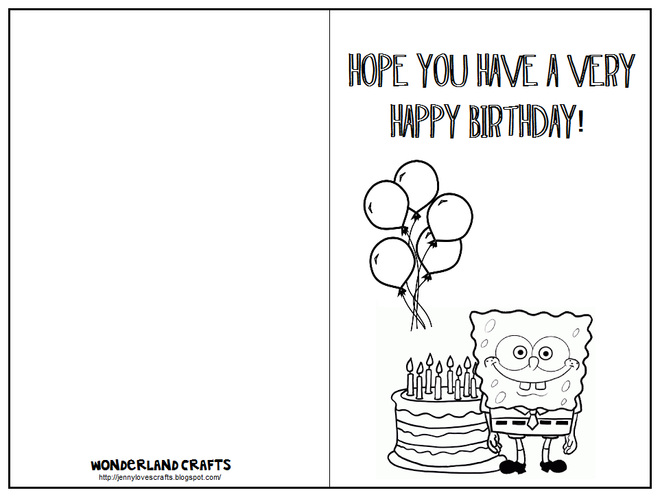 Foldable Birthday Card Printable Foldable Free Printable Birthday 