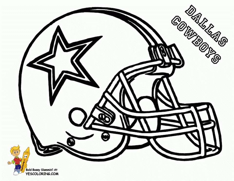 Football Helmet Color Page Coloring Pages