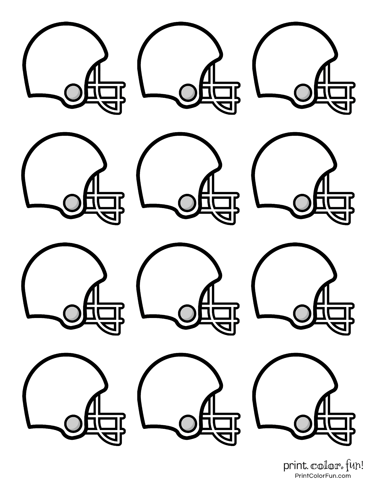Football Helmet Color Page