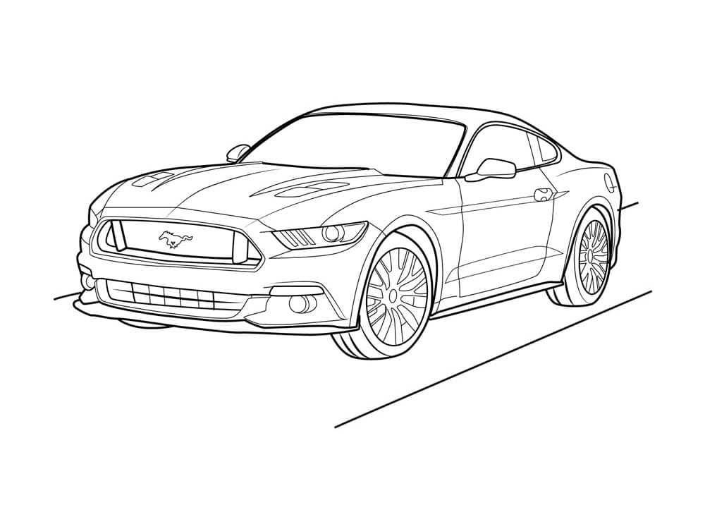 Ford Mustang Car Coloring Page Free Printable Coloring Pages For Kids