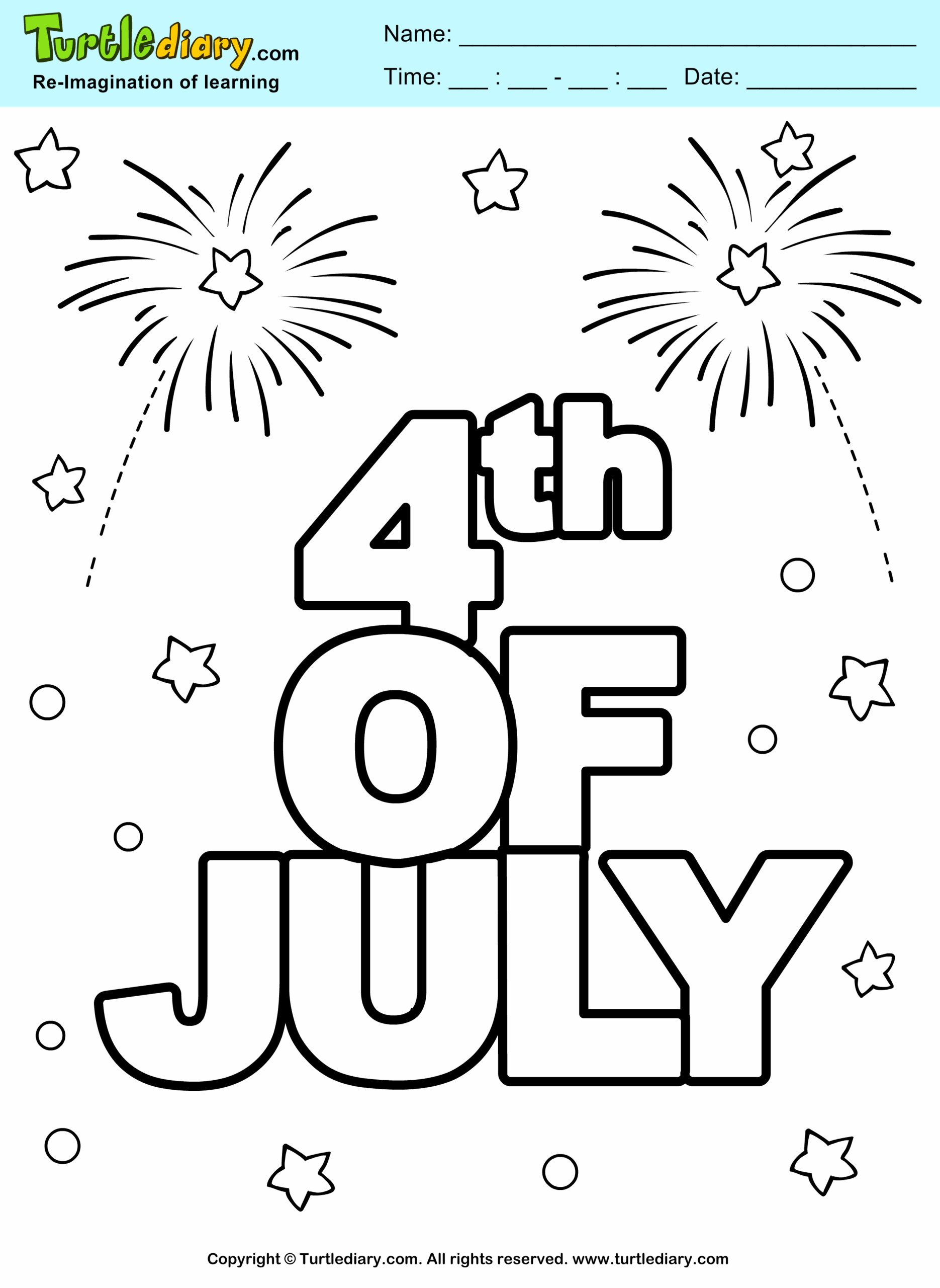 Fourth Of July Printable Coloring Pages