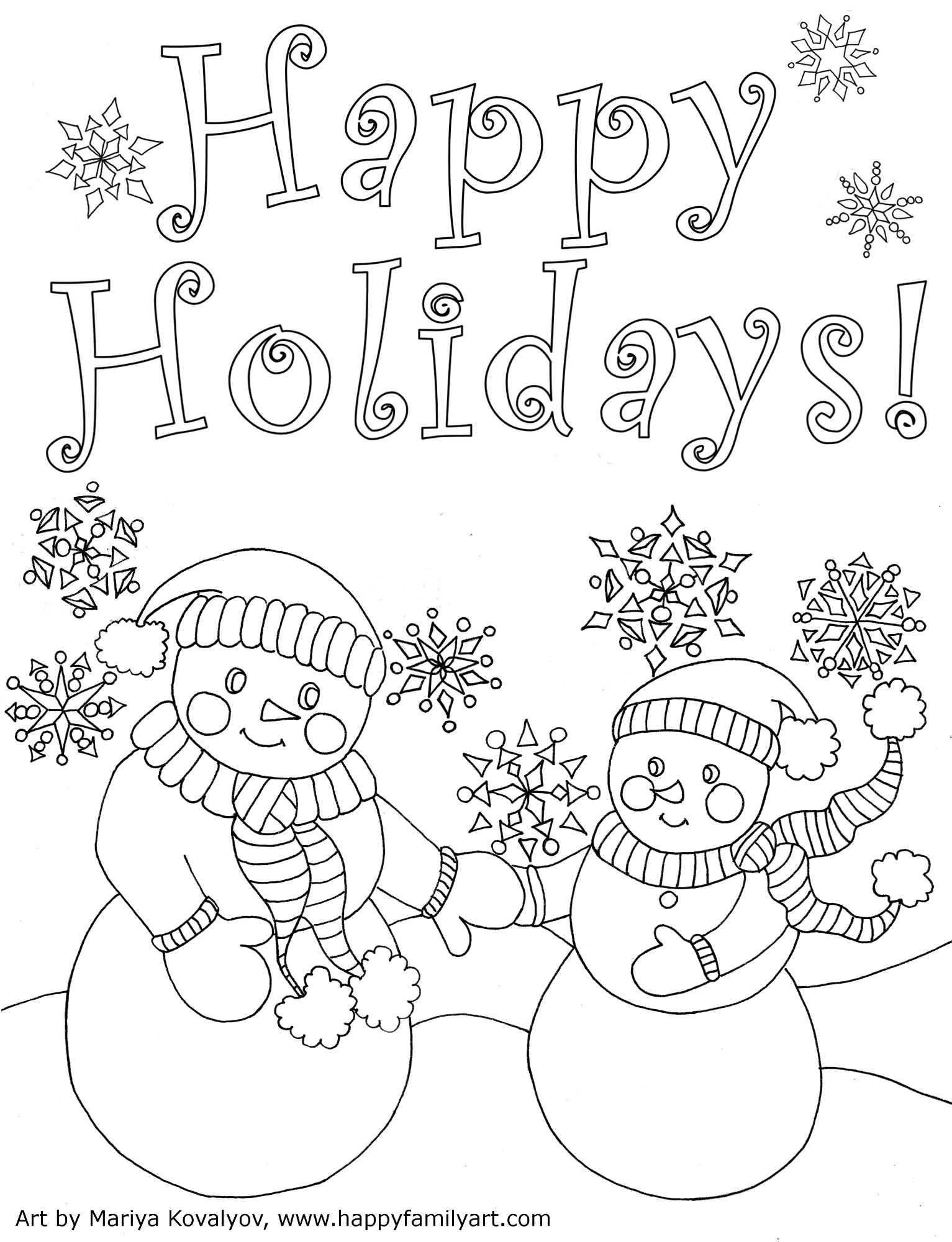 Holiday Coloring Pages Printable