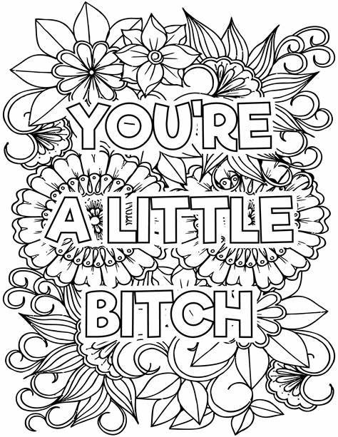 Free Adult Coloring Pages Swear Words In 2024 Adult Coloring Books