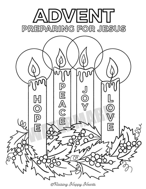advent coloring pages free printable