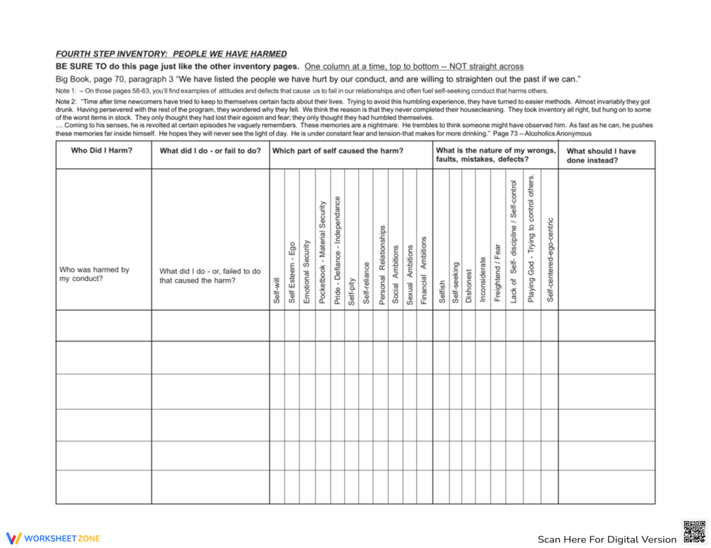 step 2 worksheets alcoholics anonymous