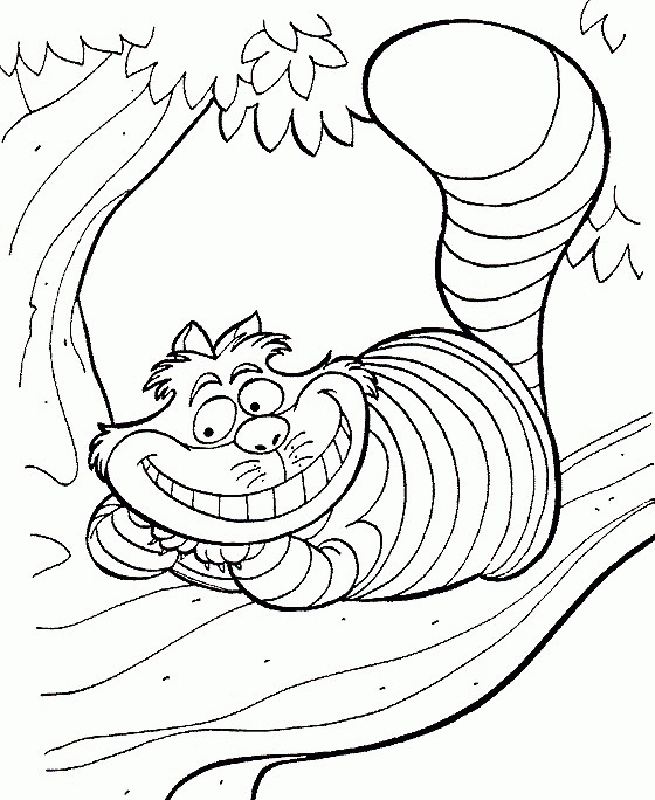 free alice in wonderland coloring pages