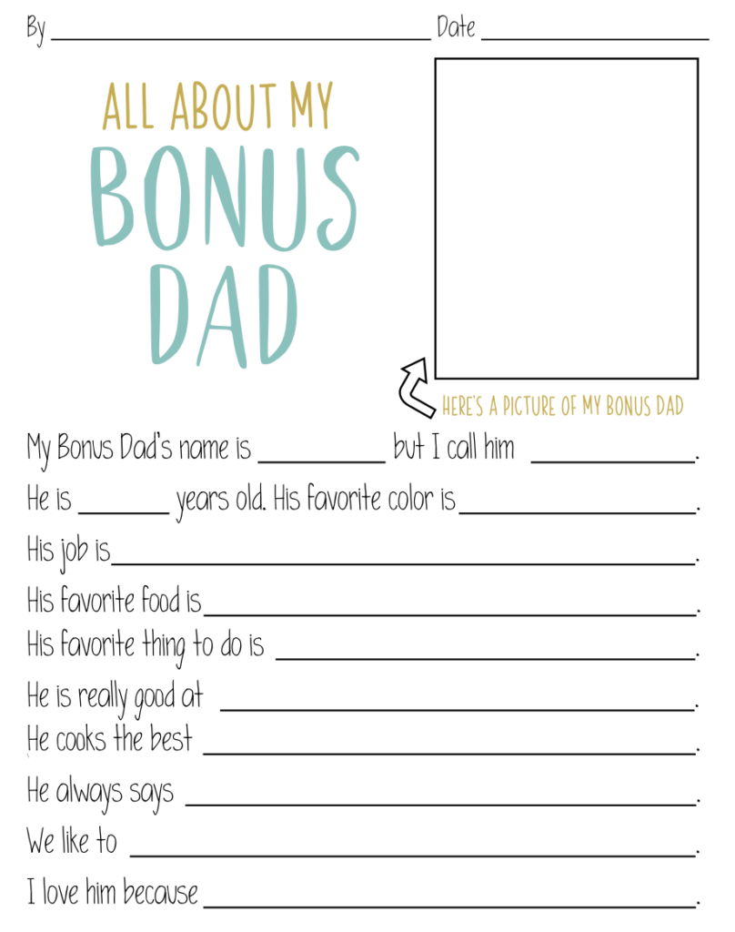 FREE All About My Dad Printable Questionnaire Perfect For Father 39 s Day