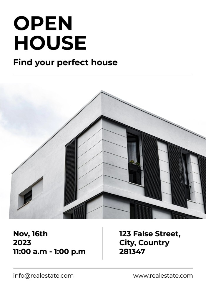 Free Blume Real Estate Open House Invitation Template