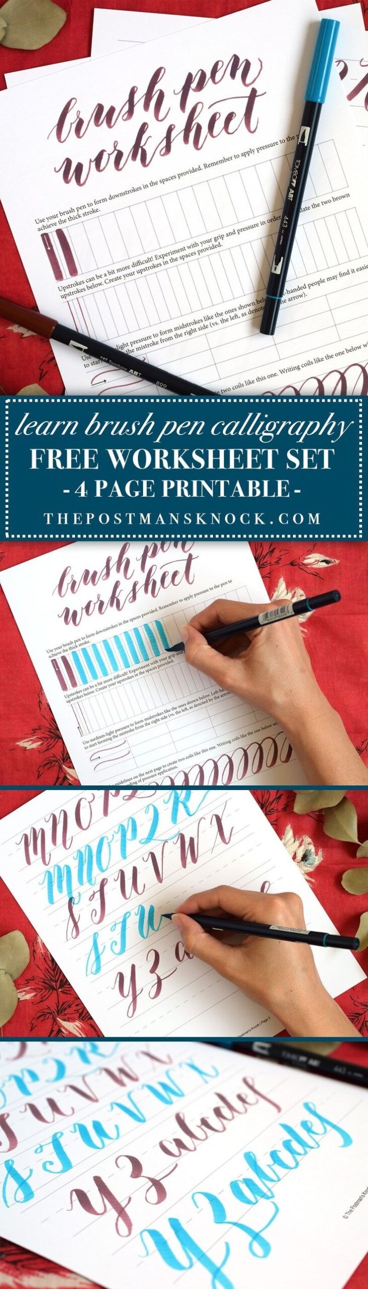 Free Brush Pen Calligraphy Worksheet Brush Pen Calligraphy