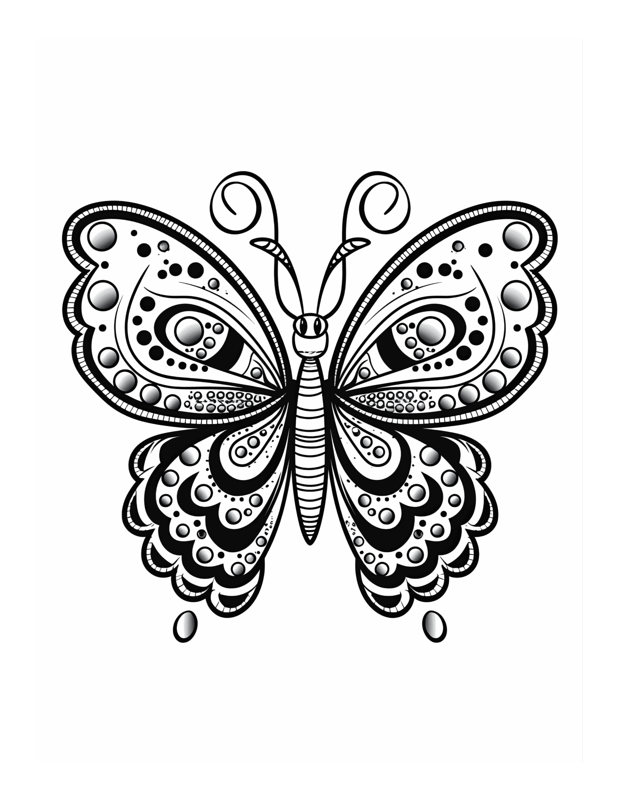 free butterfly coloring page