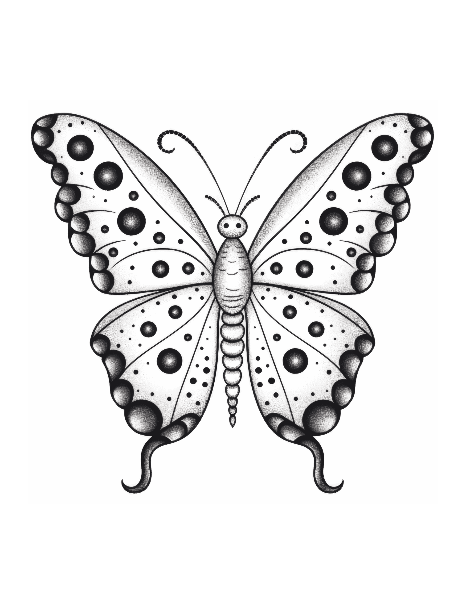Free Butterfly Coloring Page 45 Free Coloring Adventure