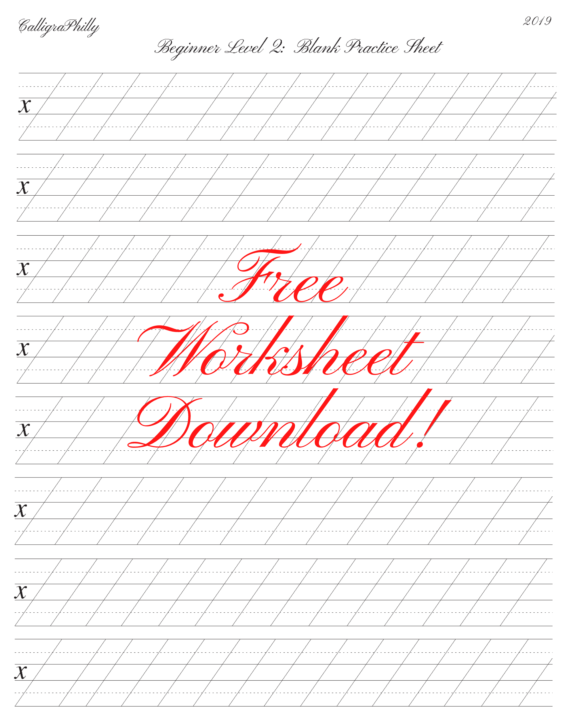 free calligraphy template
