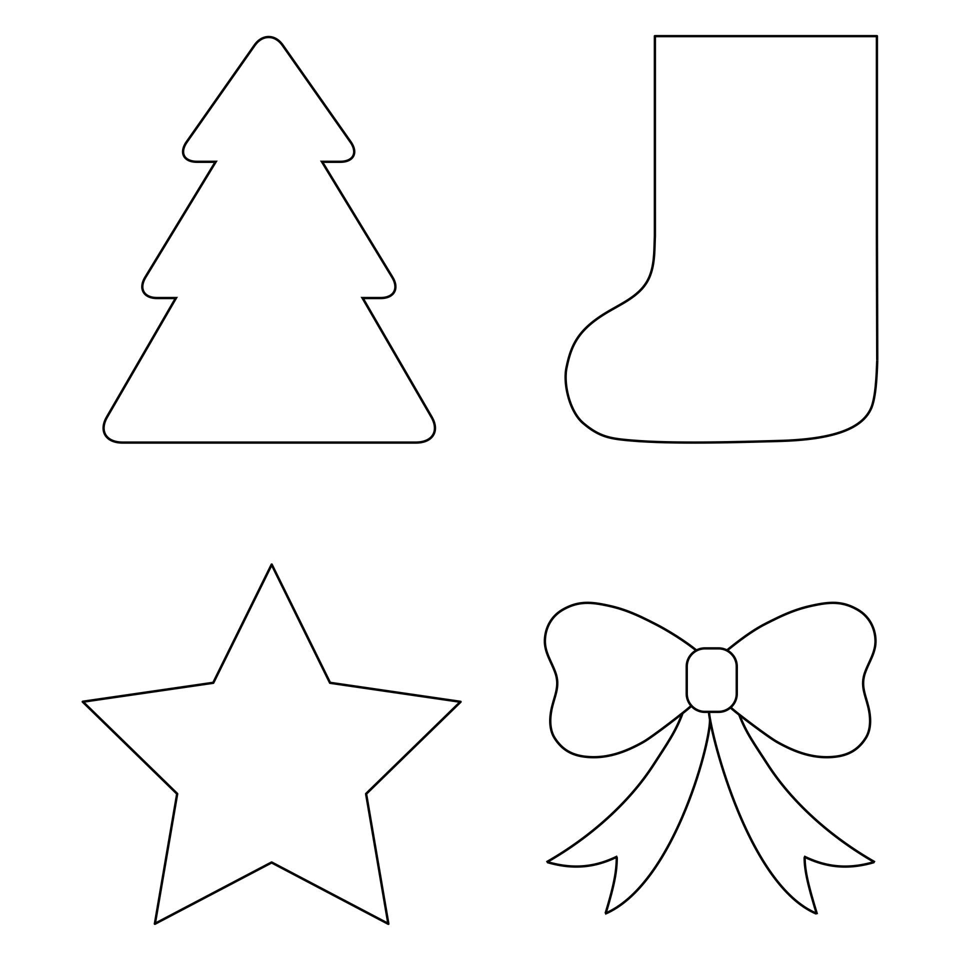 Free Christmas Shapes Templates Printable Printable Form Templates 