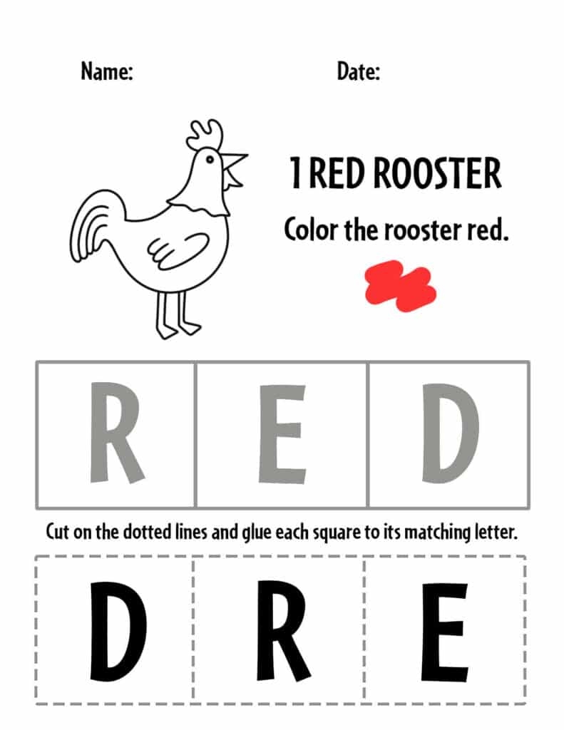 Free Color Red Worksheet Download Free Color Red Worksheet Png Images 