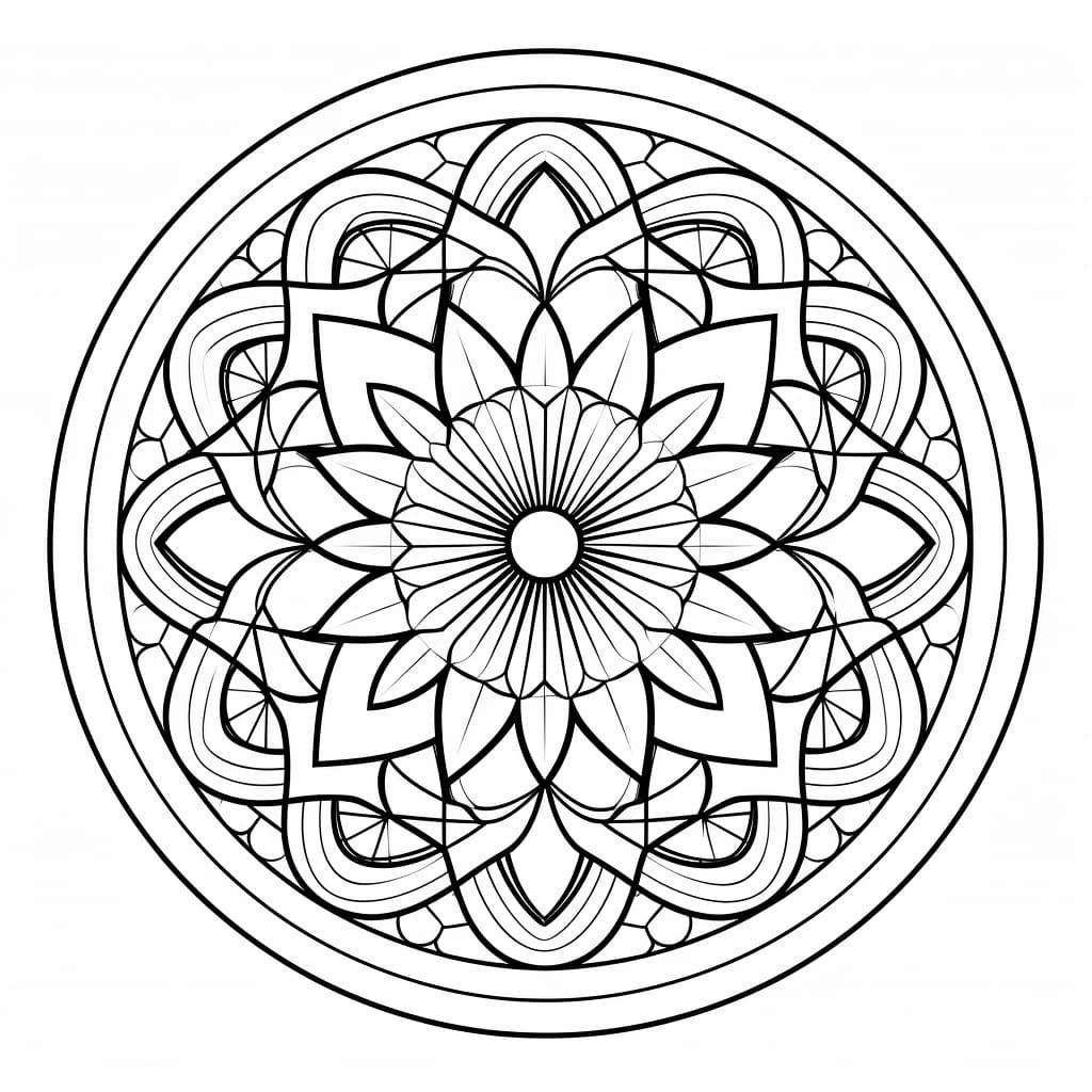 Free Coloring Mandala Pages Printable for Adults Kokoprint