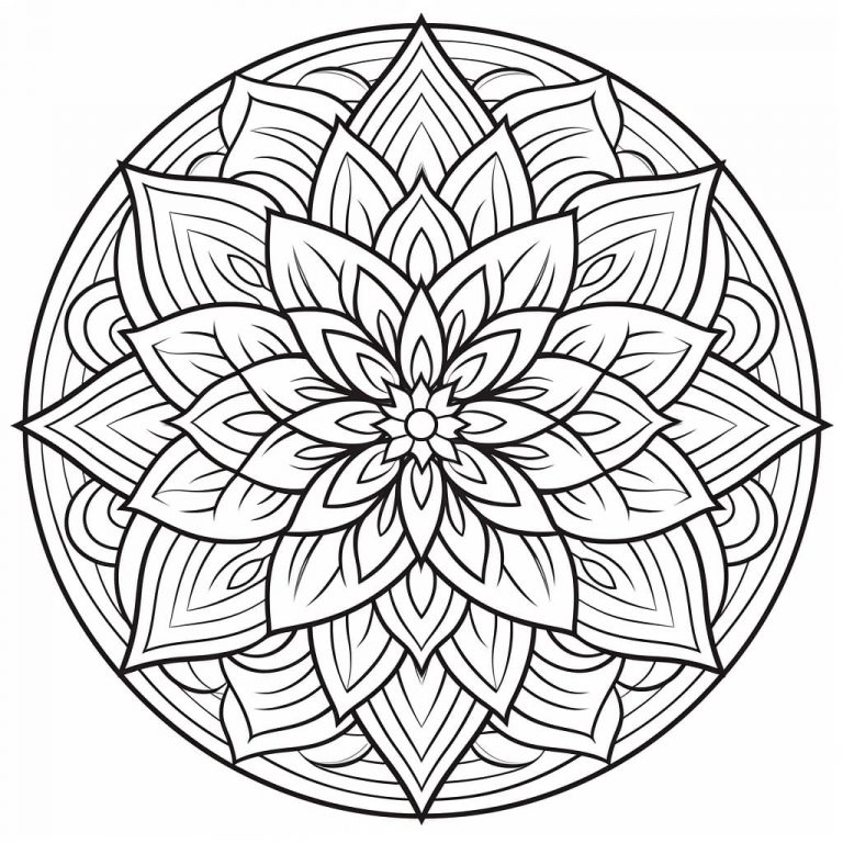 Free Coloring Mandala Pages Printable for Adults Kokoprint