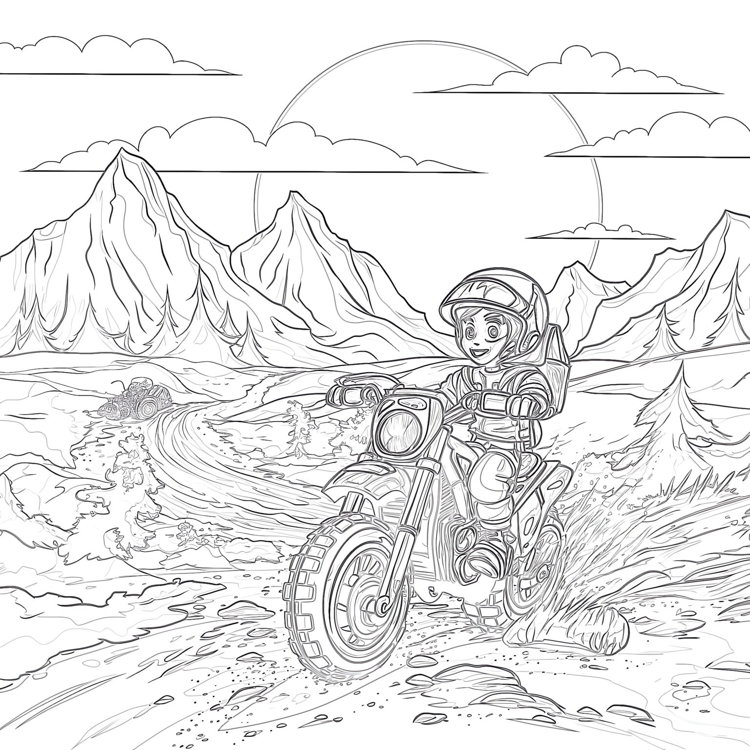 free coloring pages motorcycles