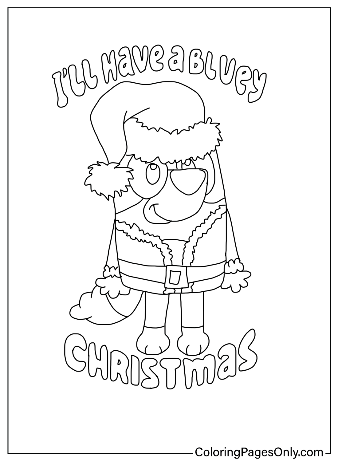 Free Coloring Pages Christmas Bluey Free Printable Coloring Pages