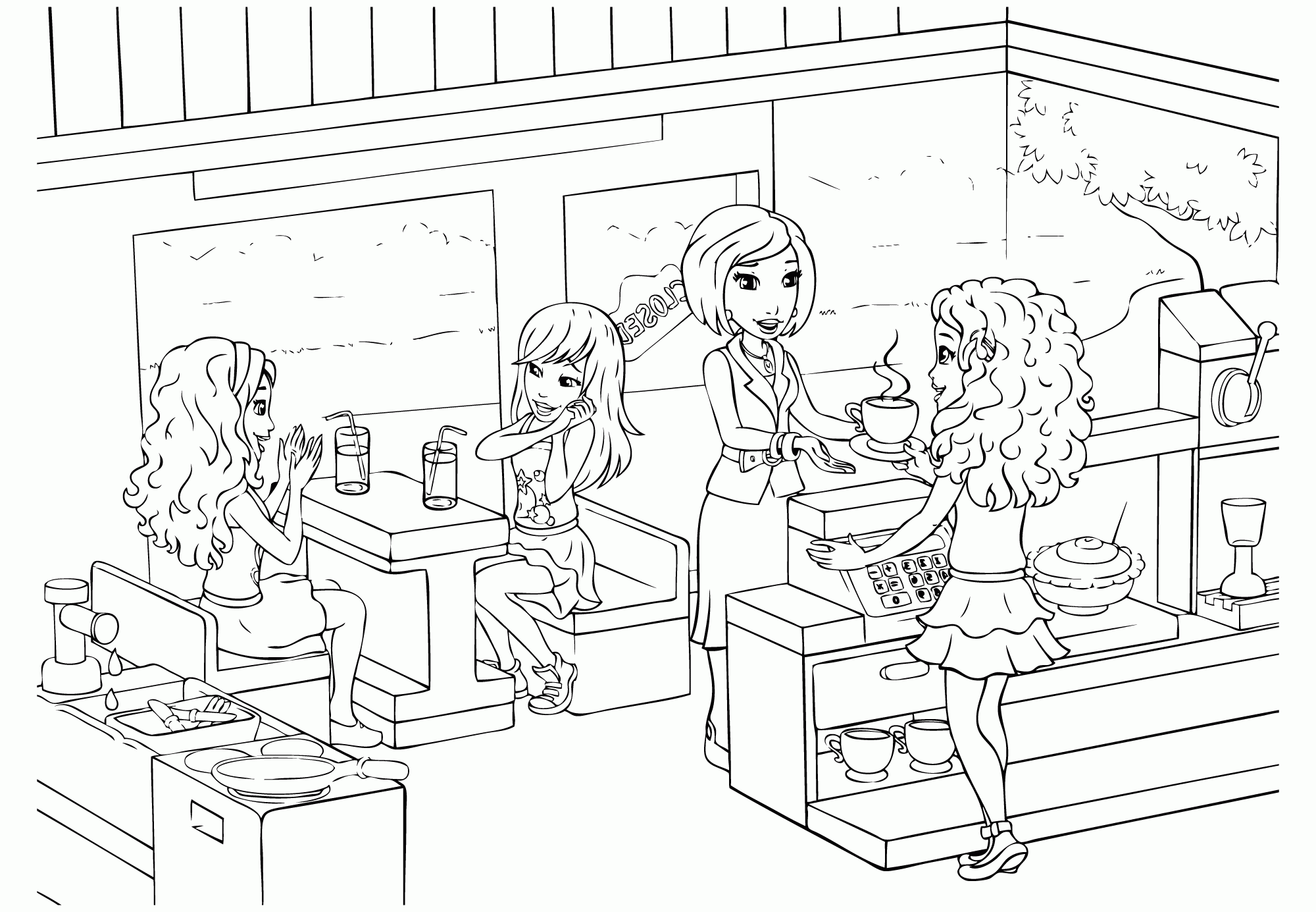 Free Coloring Pages Friends Coloring Home