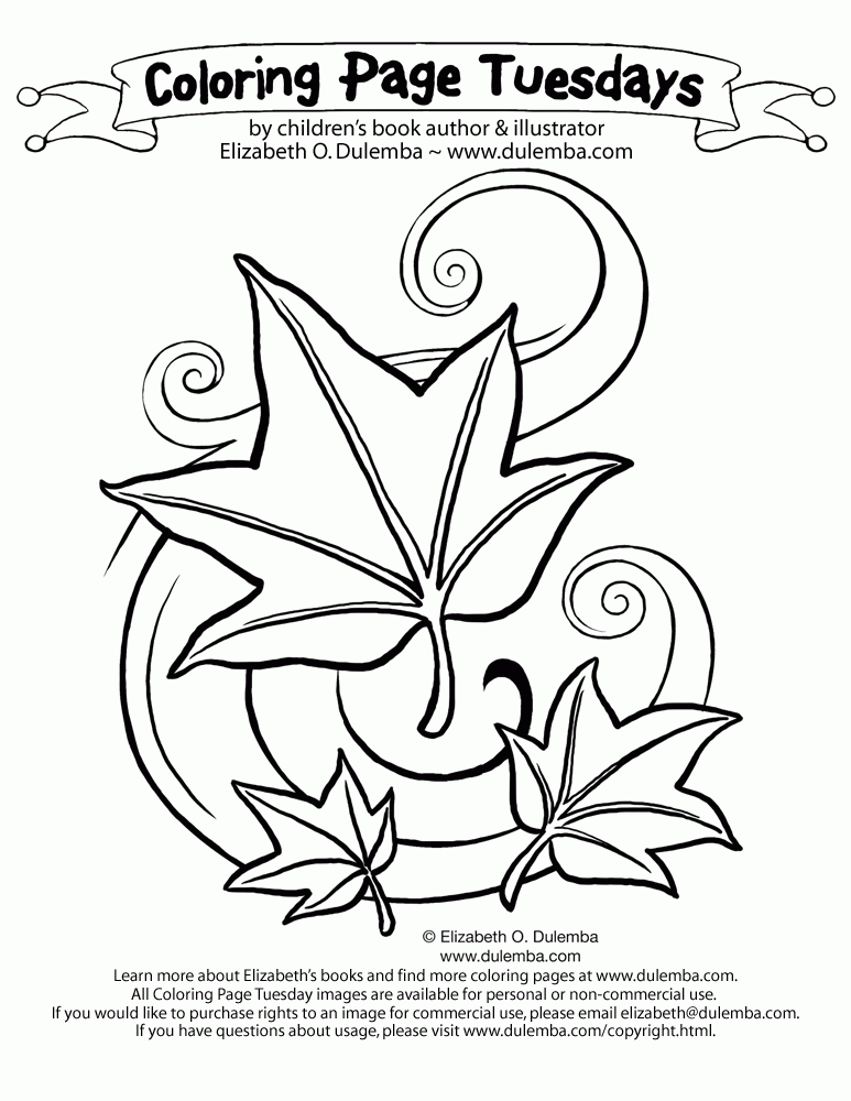 Free Coloring Pages Leaves Coloring Home
