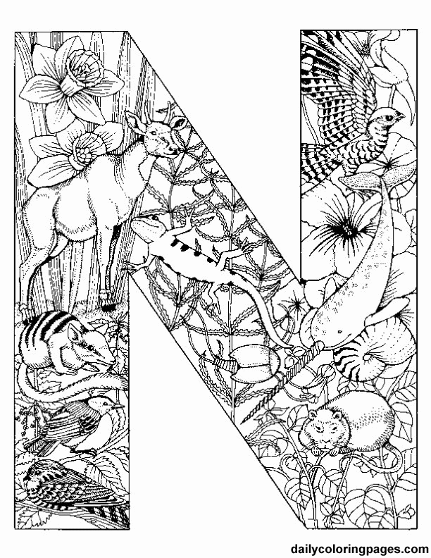 free coloring pages letters