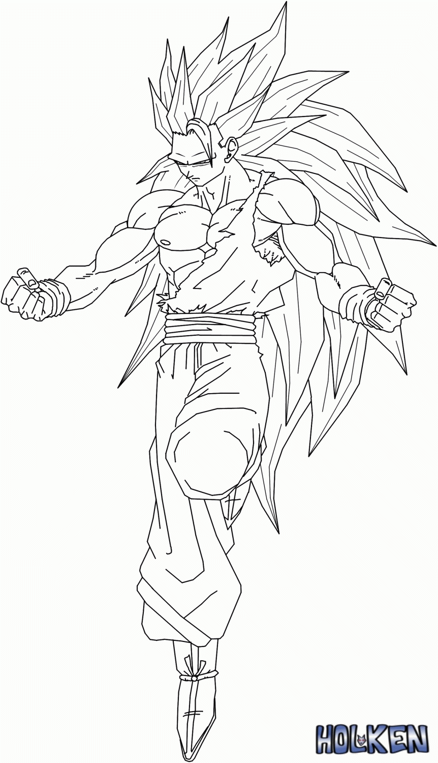 Goku Super Saiyan Coloring Pages