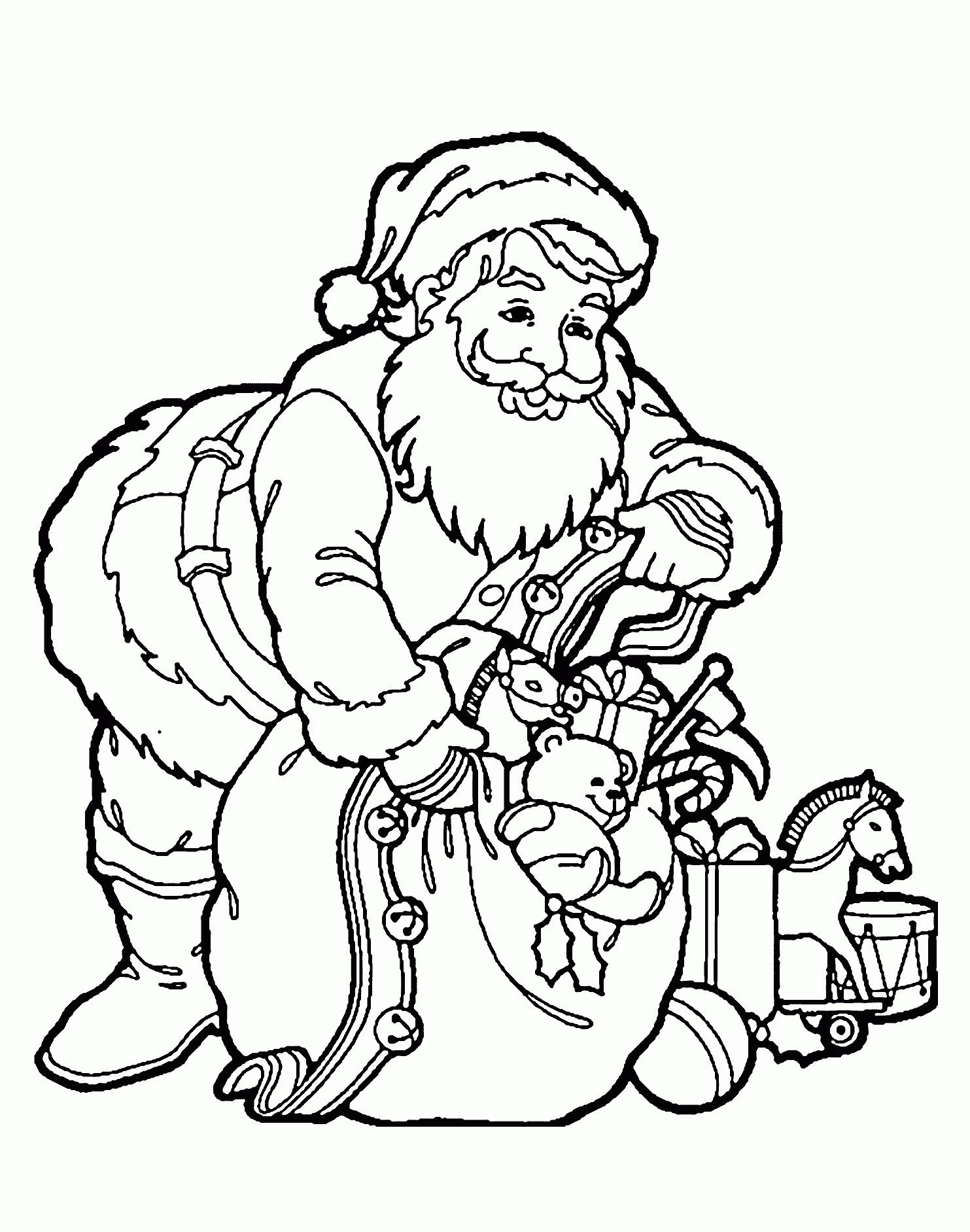 free coloring pages santa claus