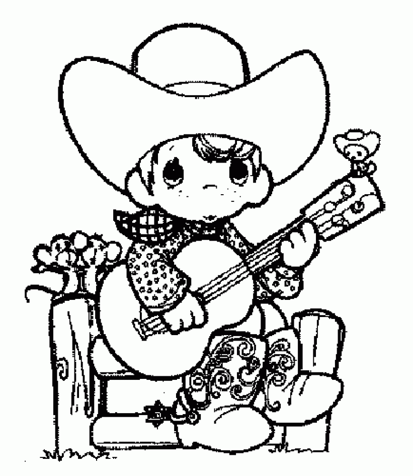 Free Cowboy Coloring Pages Coloring Home