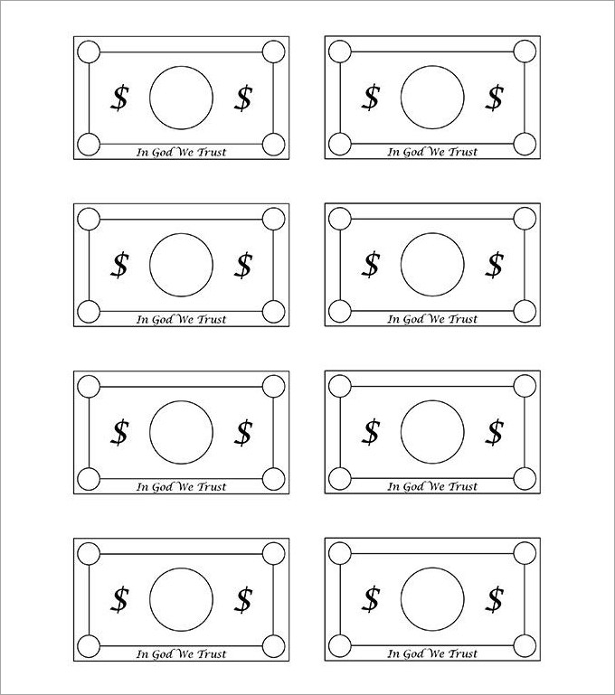Free Custom Printable Play Money Template Printable Templates