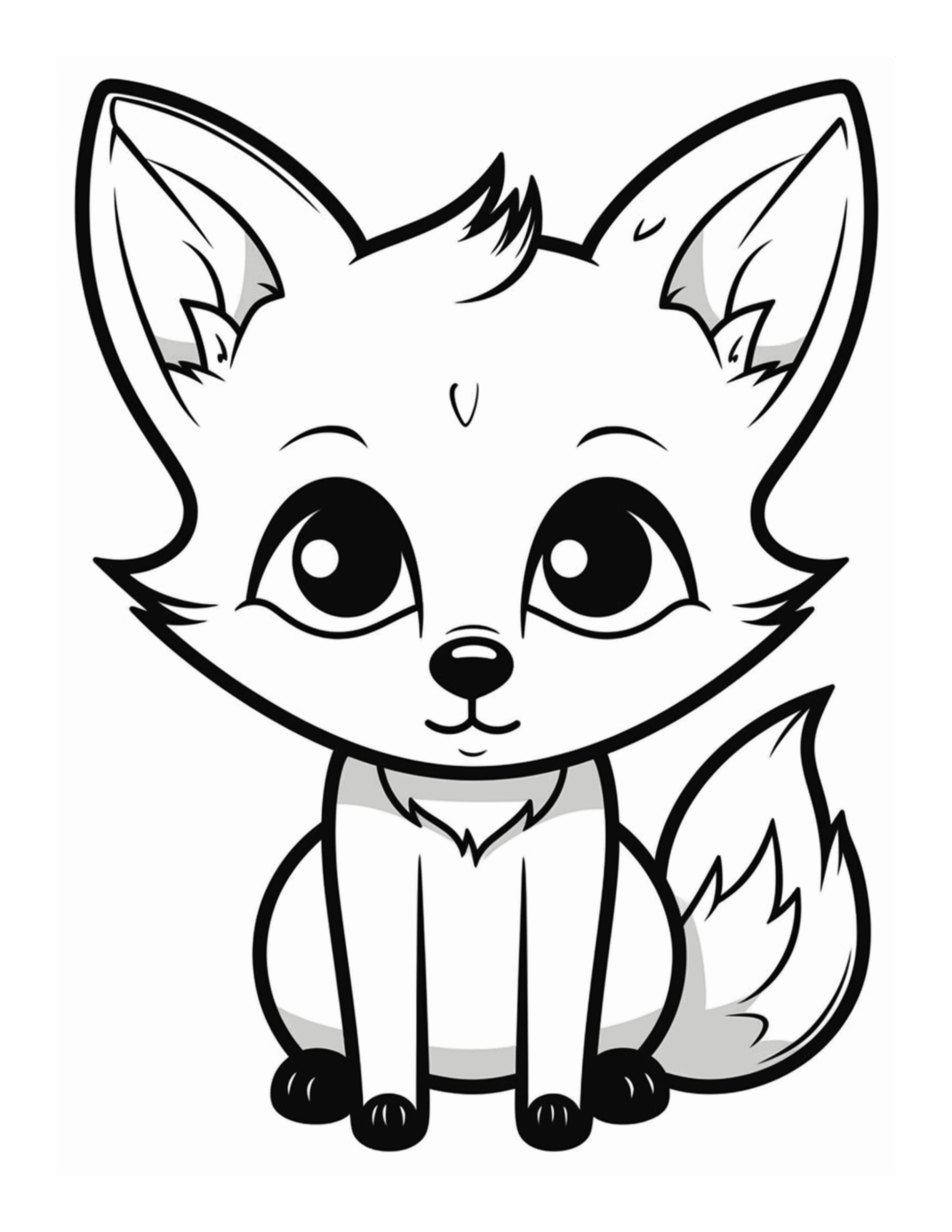 Free Cute Fox Coloring Page For Kids Embrace The Whimsy Of Nature