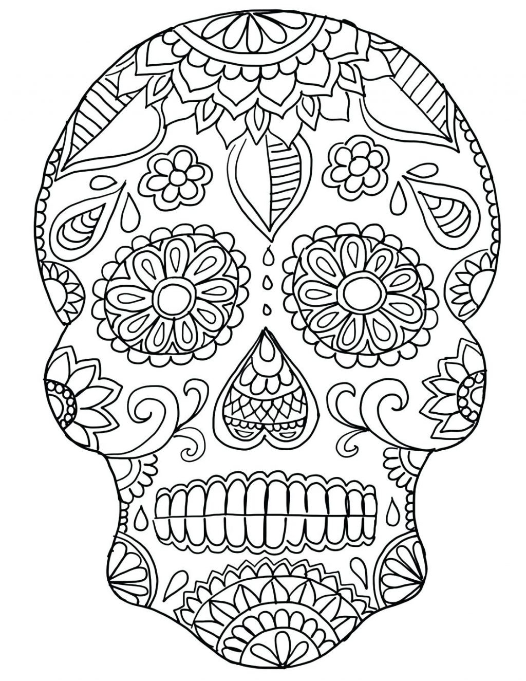 Free Day Dead Coloring Pages Clowncoloringpages