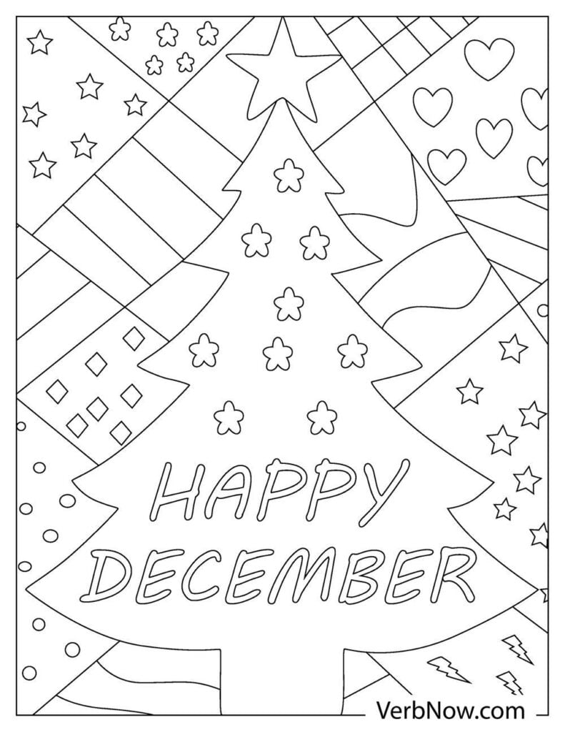 Free DECEMBER Coloring Pages For Download Printable PDF VerbNow