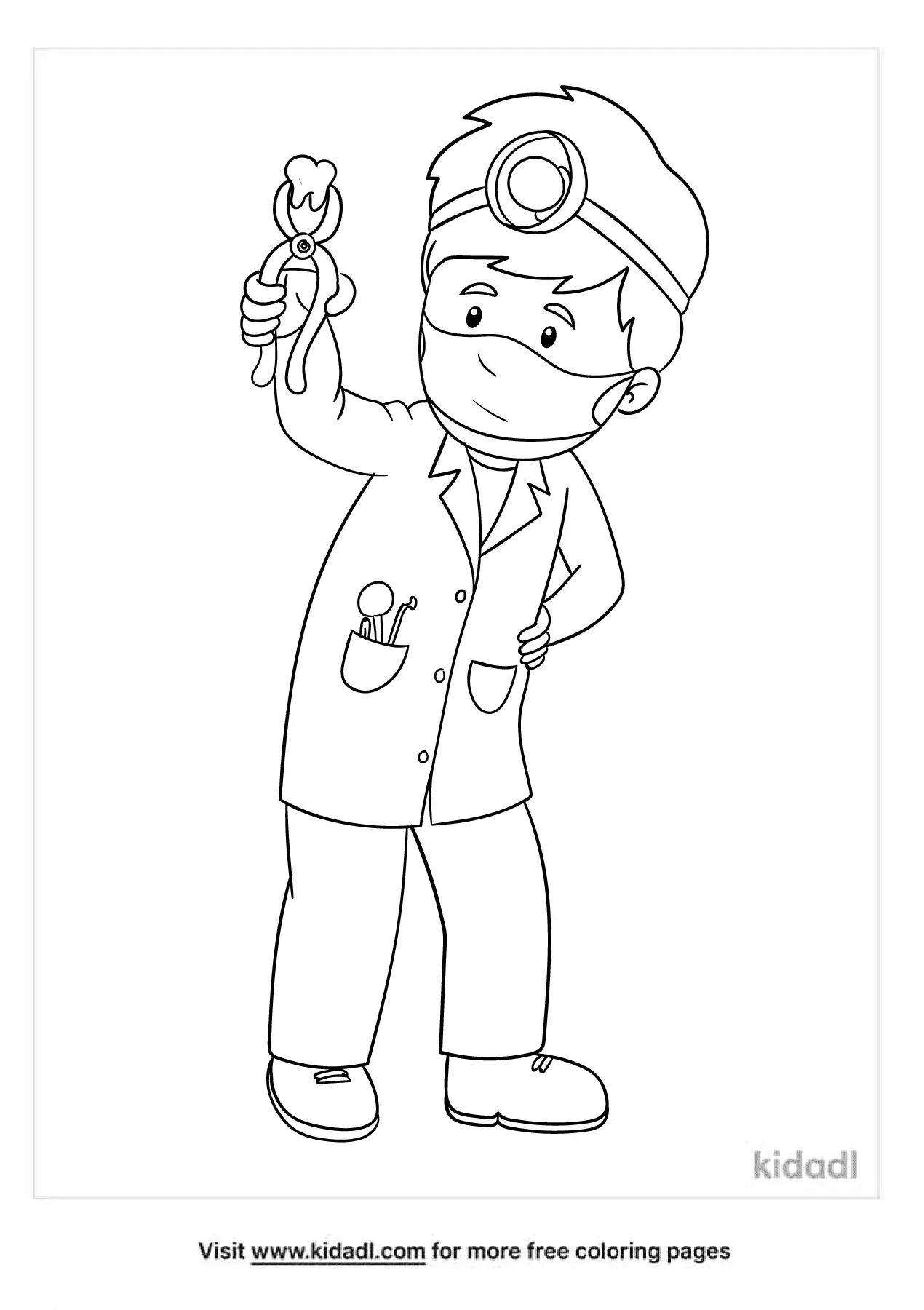 Free Dentist Coloring Page Coloring Page Printables Kidadl
