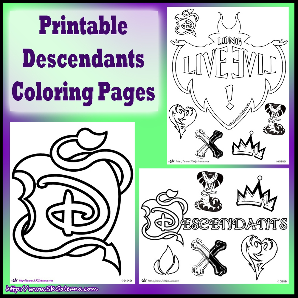 Free Disney Descendants Coloring Pages SKGaleana
