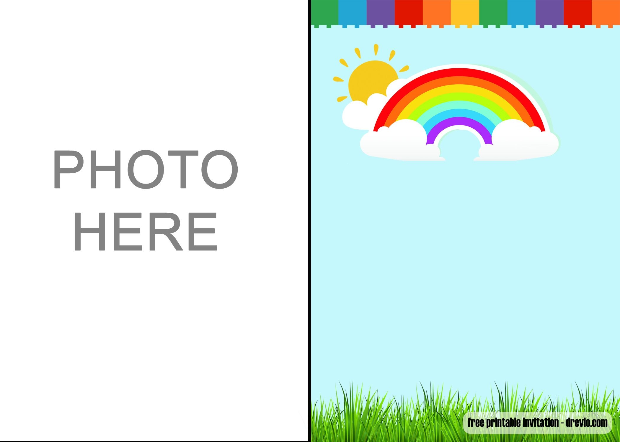 Free Download Rainbow Party Invitations Download Hundreds FREE 