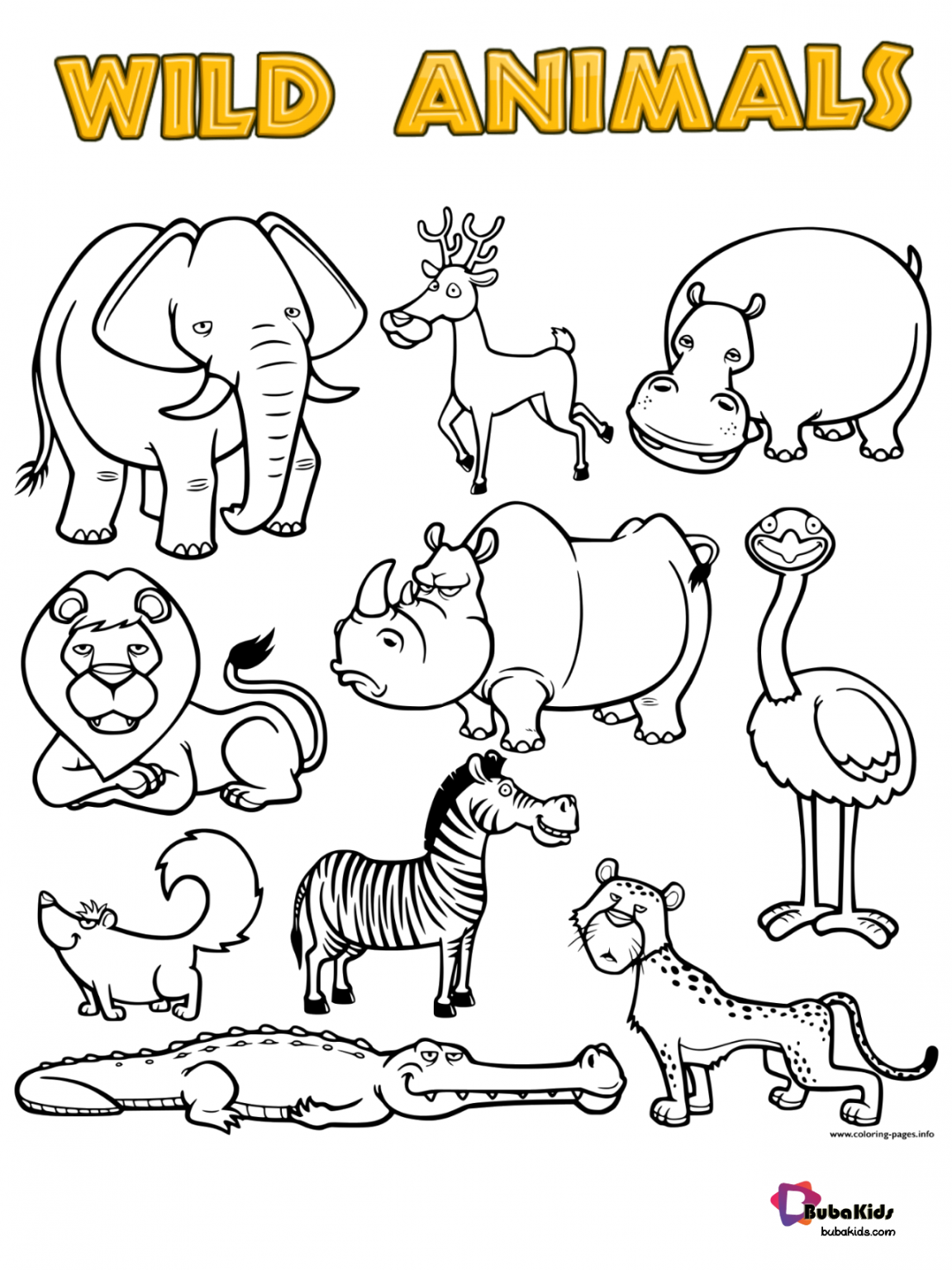 free printable pictures of wild animals