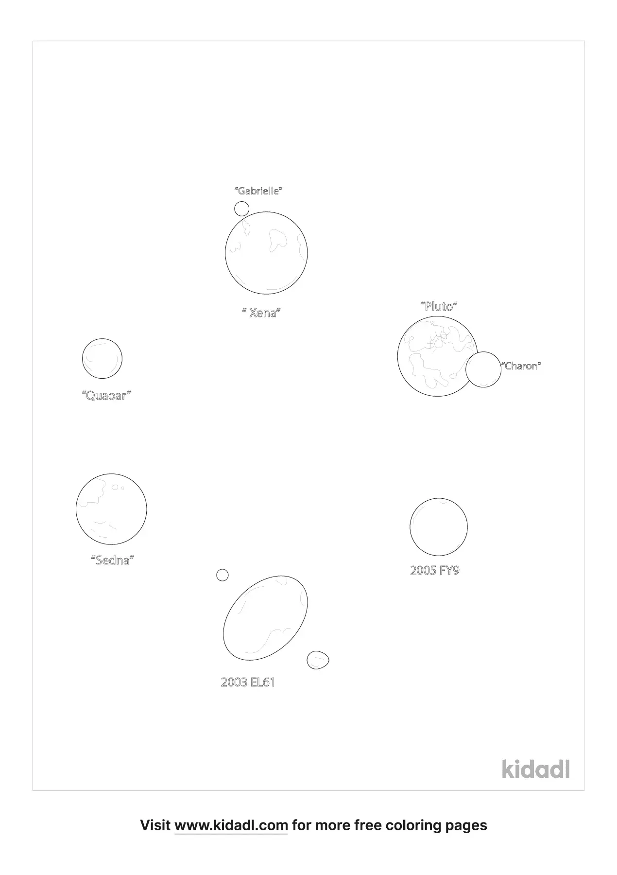 Free Dwarf Planets Coloring Page Coloring Page Printables Kidadl
