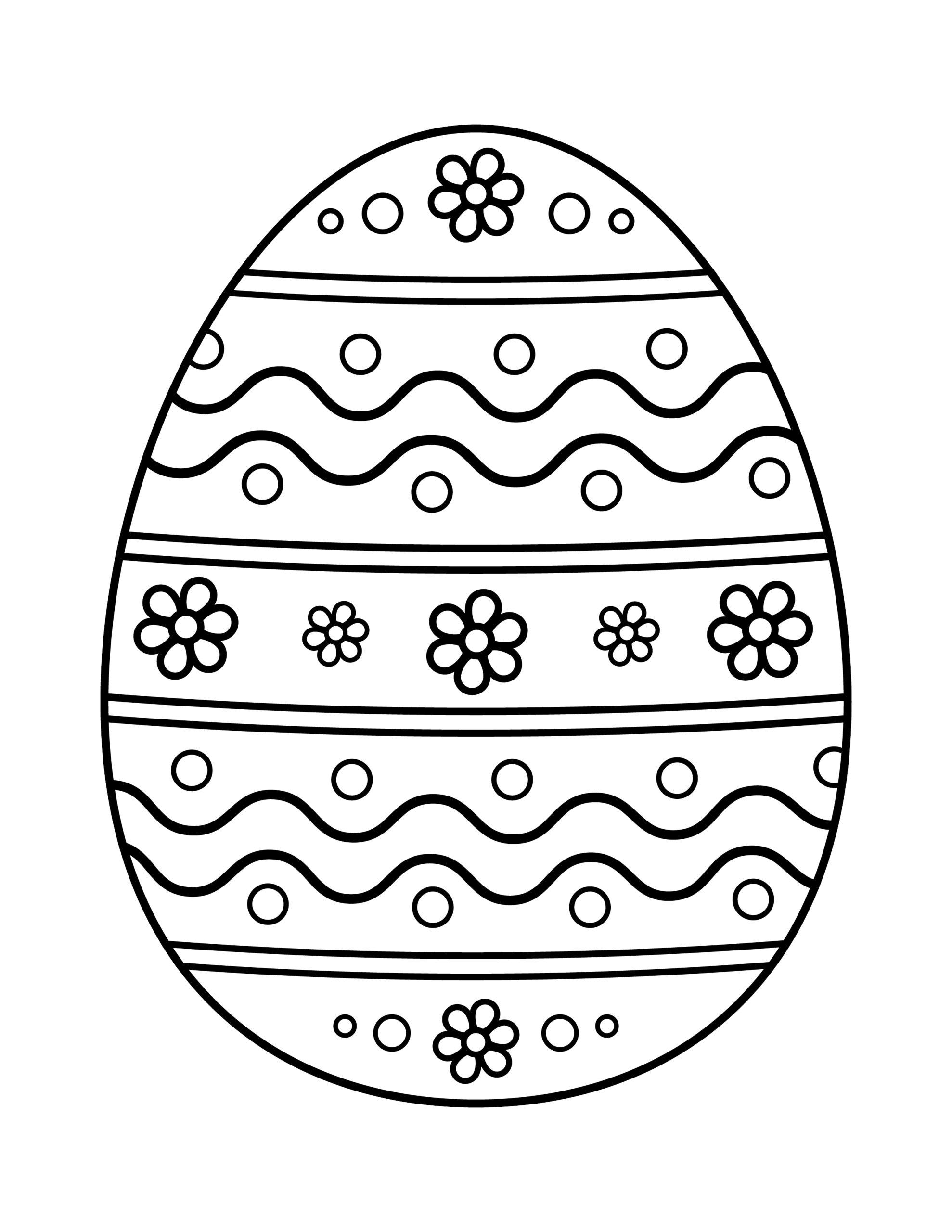 free easter egg printable coloring pages