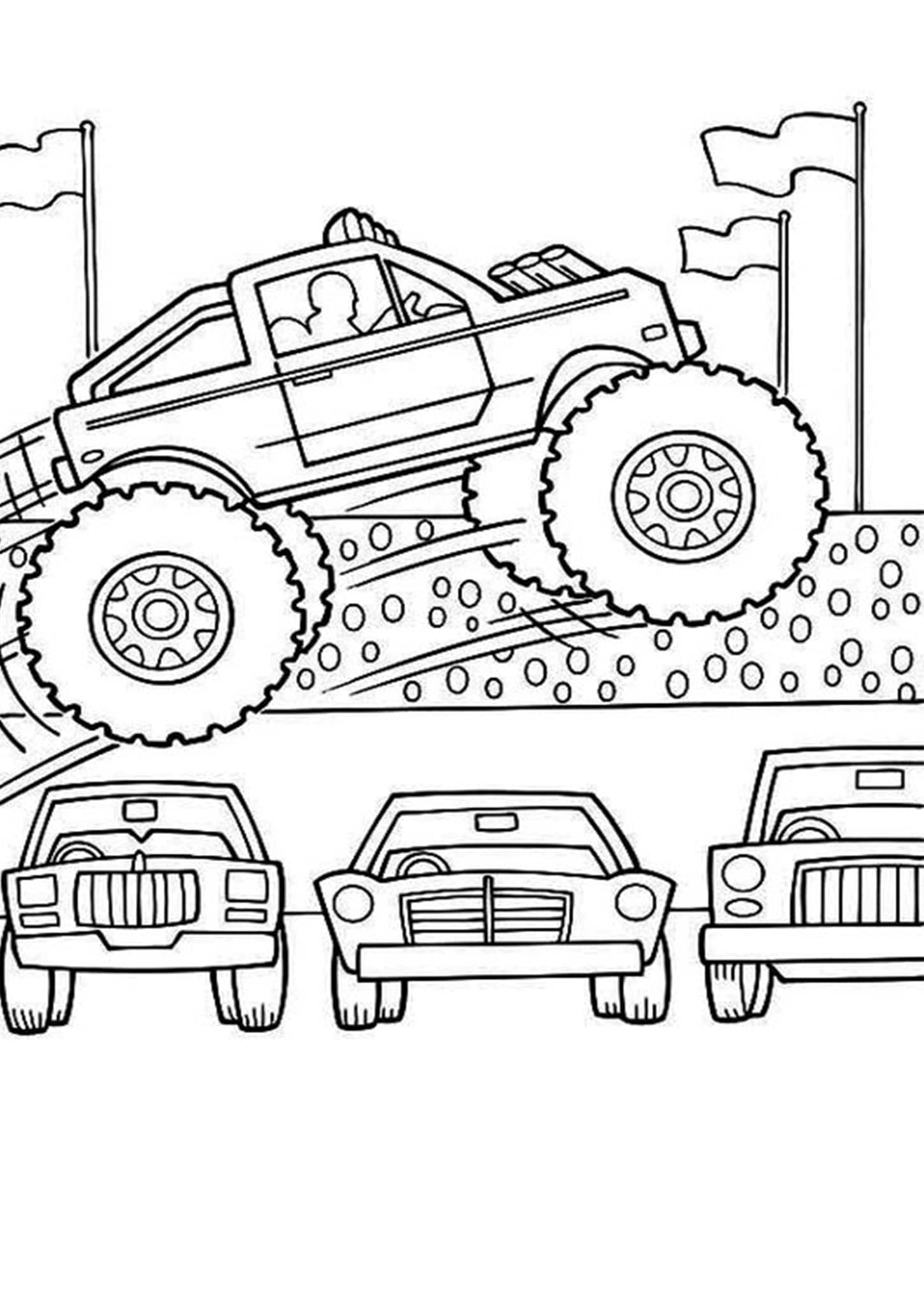 Free Easy To Print Monster Truck Coloring Pages Tulamama