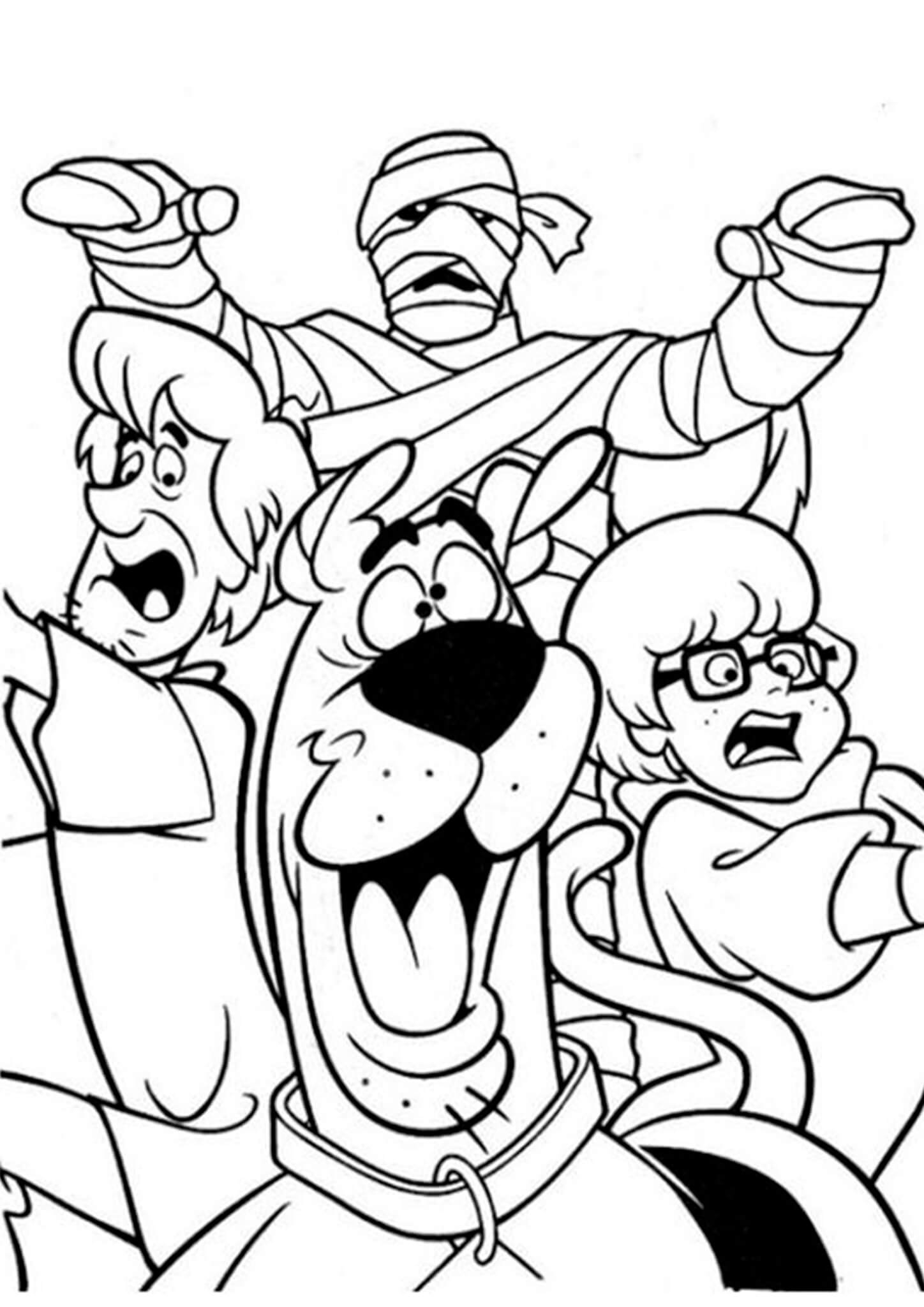 scooby doo free printable coloring pages