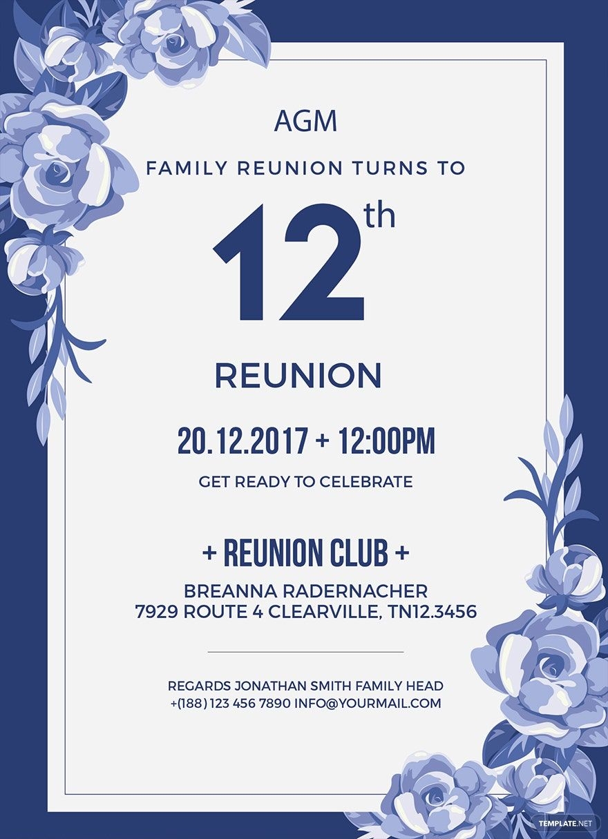 Free Editable Reunion Templates In Word To Download