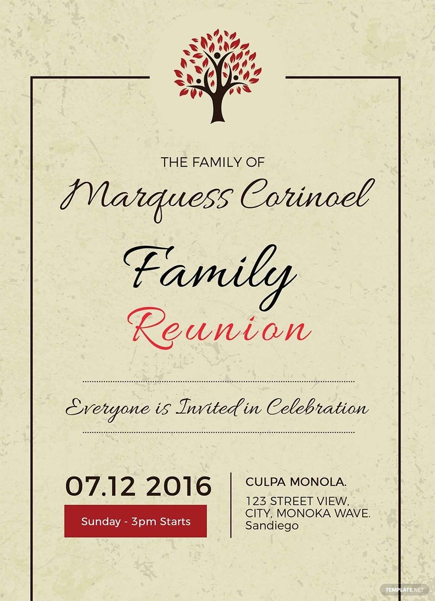 Free Editable Reunion Templates In Word To Download